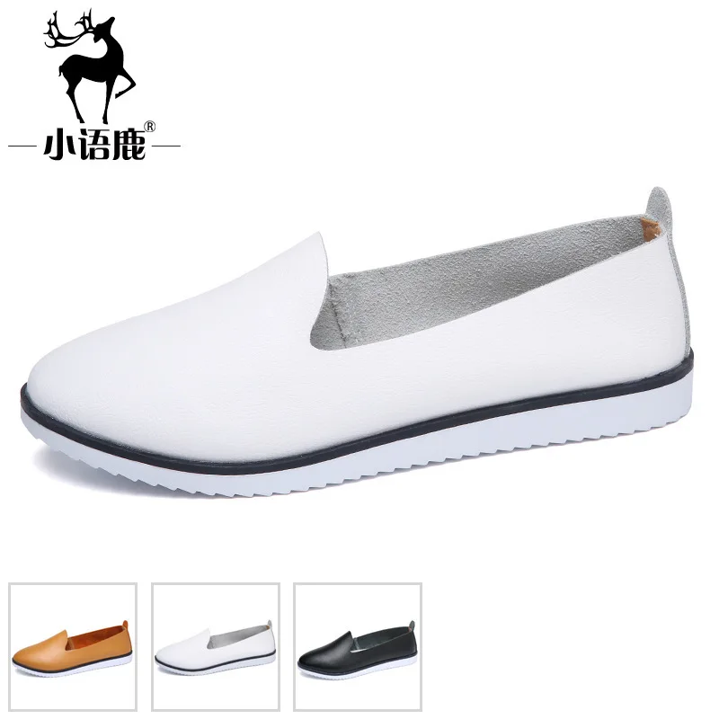 

Women Ballet Flats Shoes Genuine Leather Slip on ladies Shallow Moccasins Casual Shoes Female Summer Loafer Shoes Women