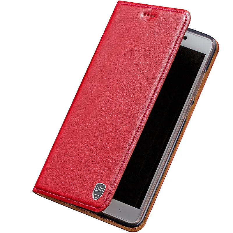Чехол из натуральной кожи для Xiaomi Mi 8 9 SE 8se 9se Lite Explorer cc9e cc9 Магнитная подставка откидная карта Карманный чехол для телефона чехол - Цвет: Темно-красный