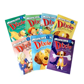 

7books/set My First I Can Read Dixie Dog Kids Classical English Coloring Story Books Children Picture Stories Reading Book