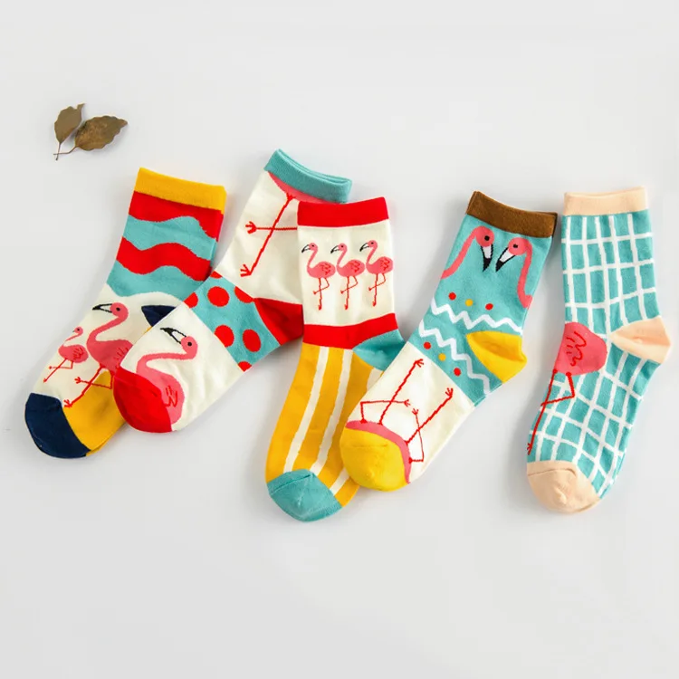 

Fashion Harajuku Bird Flamingo Cartoon Animal Socks Female Women Girl Sox Socks