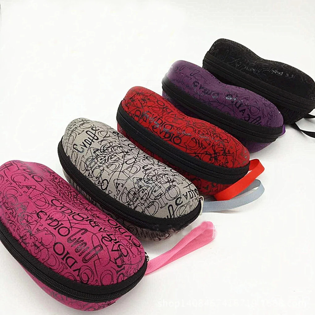 

Letters Pattern Sunglasses Box Eyewear Box Zipper Closure Display EVA Glasses Protective Case Organizer