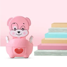 Детский портативный горшок с мультяшной собачкой, тренировочный туалет, детское сиденье для унитаза, уринки для мальчиков и девочек, безопасный нескользящий детский туалет