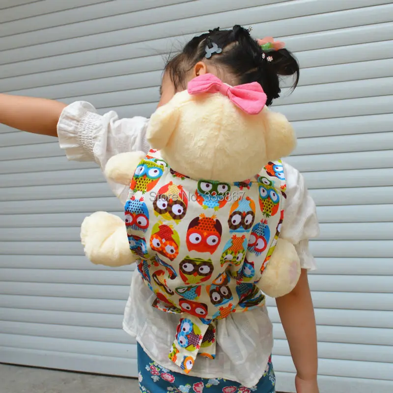 [Sigzagor] Детская кукла-переноска Mei Tai, слинг, игрушка для детей, подарок для малышей, спереди, сзади, Сова, в горошек, цветок, автомобиль, 20 вариантов