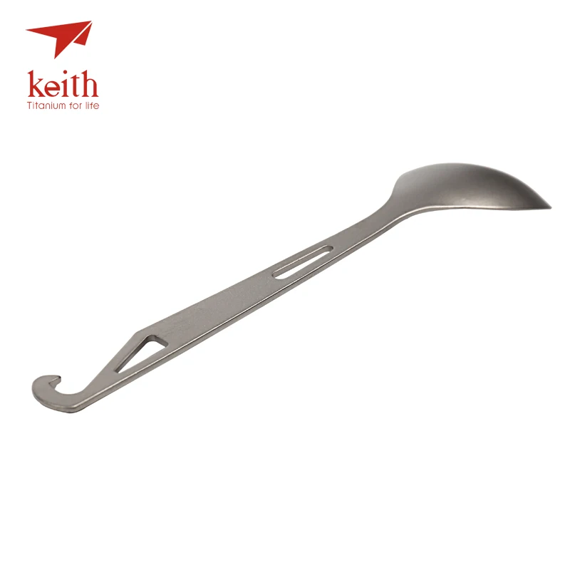 Keith Titanium Spork con Tenedores punta botella camping tablewares picnic conveniente percha superior Tenedores cuchara 15g ti5311