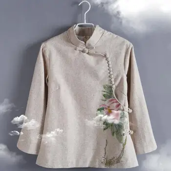 

Hand-painted peony woolen short coat female winter short 2019 women new ethnic woolen jacket