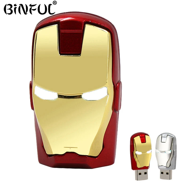Large capacity Iron man pendrive 4gb 8gb Metal waterproof pen drive 16gb 32gb 64gb usb stick