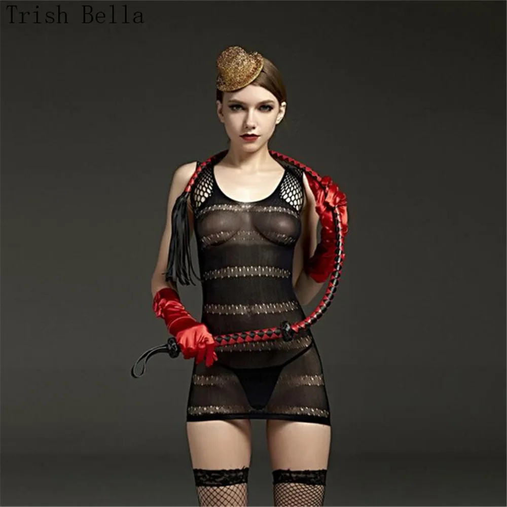 

transparent stripe Hollow out Vest Net clothing erotic Dew fishnet lingerie bodystocking body sexy costumes catsuit open crotch