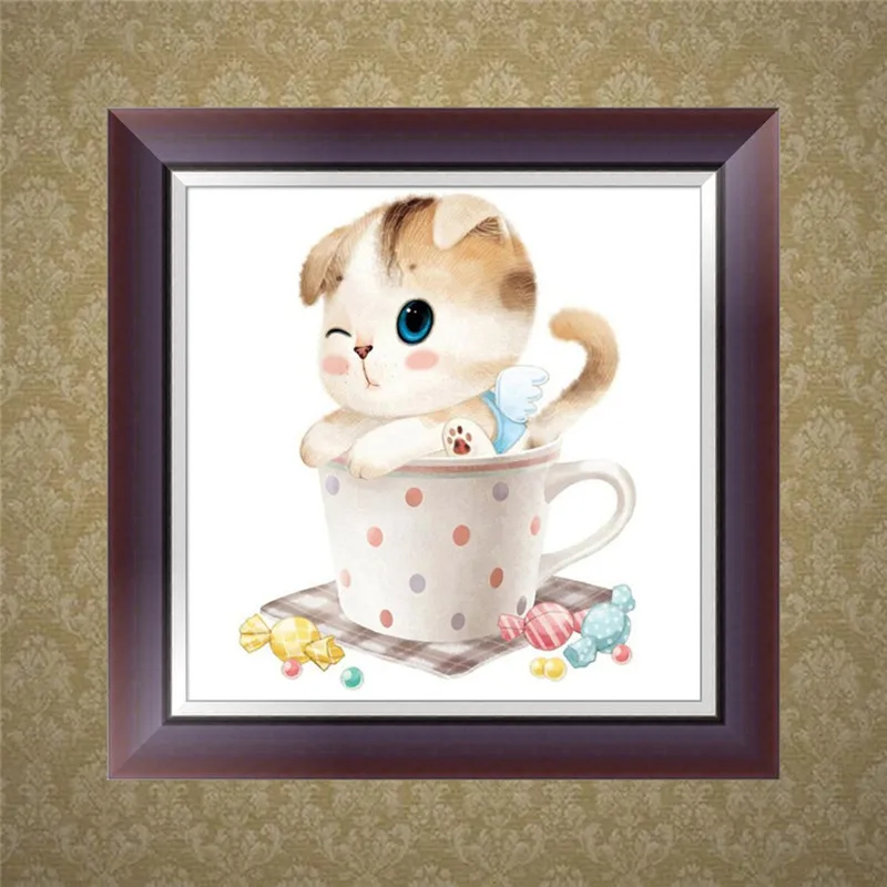 5D DIY Алмазная картина Kitty вышивка крестиком персидский кот мозаика