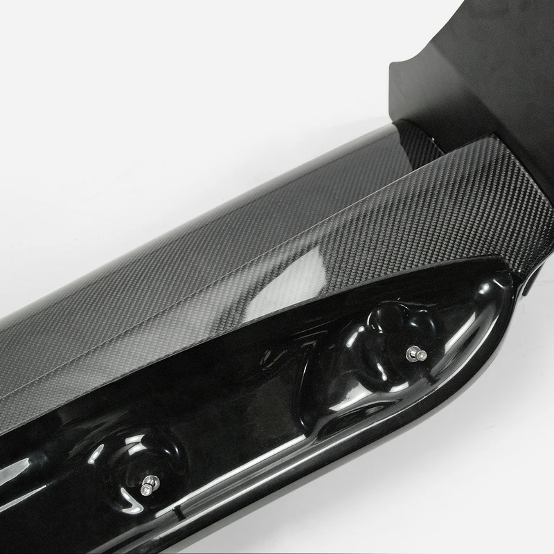 Углеродное волокно M7 стиль спойлер на крыше глянцевая отделка двойное лезвие заднее крыло обшивка(алюминиевая Торцевая крышка) для Mini Cooper S R56