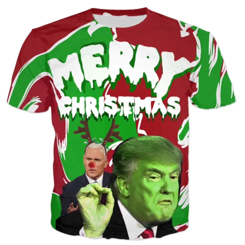 2018 summer New Christmas Funny t shirt 3d printing USA The President