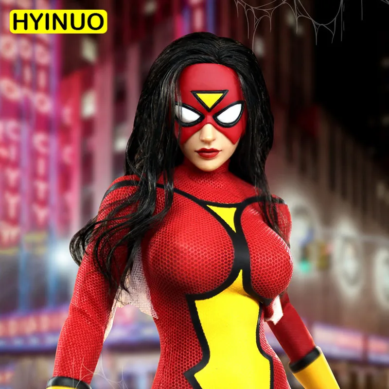

1/6 Scale Red spider Female Spiderman Spider Woman Suit Action Figure Set Sculpt Model 12' Full Set Action Figure Body Dolls Toy