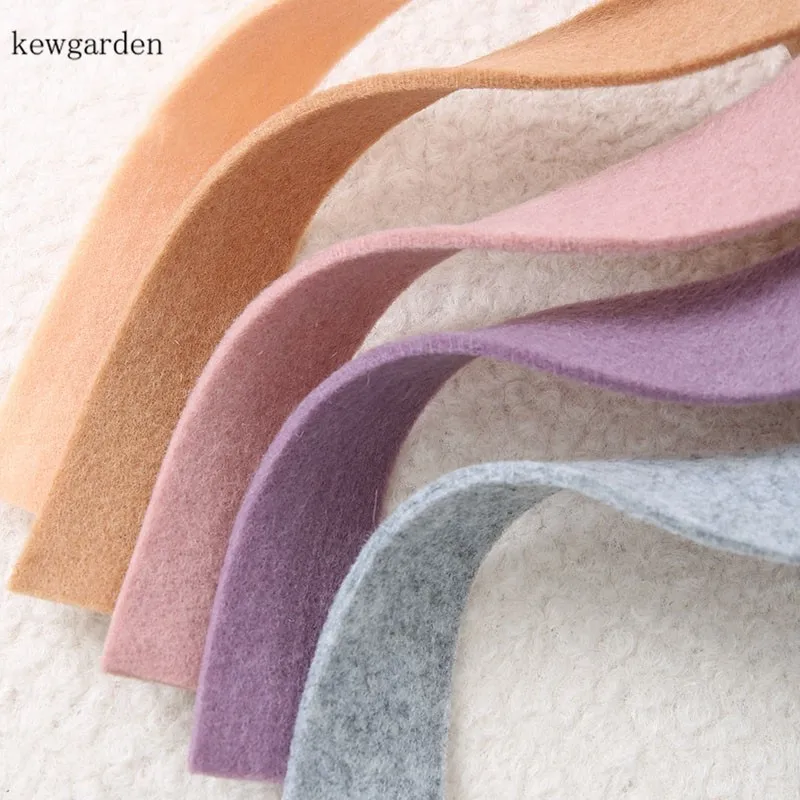 Kewgarden Handmade Tape Wool Felt Fabric Ribbons DIY Bowknot Flower Ribbon 50MM 2&quot Accessories Gift Bouquet 5 Meters | Дом и сад