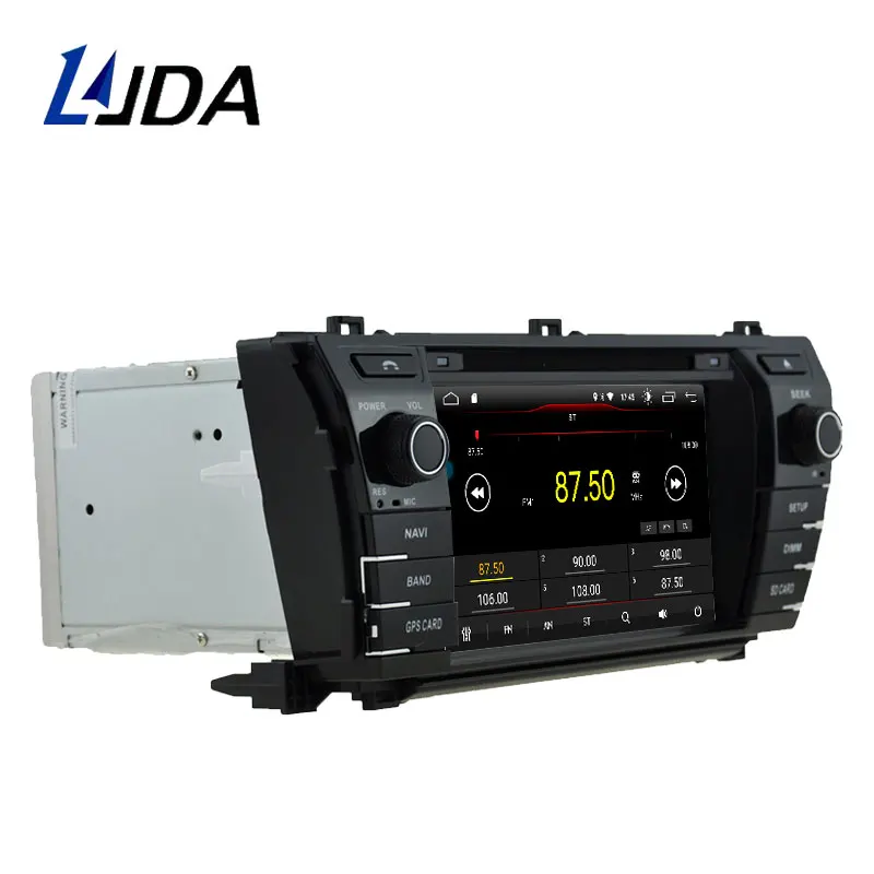Sale LJDA 2 Din Android 9.1 Car DVD Player For Toyota Corolla 2014 Wifi GPS Radio 2G+16G Quad Cores Multimedia Stereo Mirror Link RDS 3