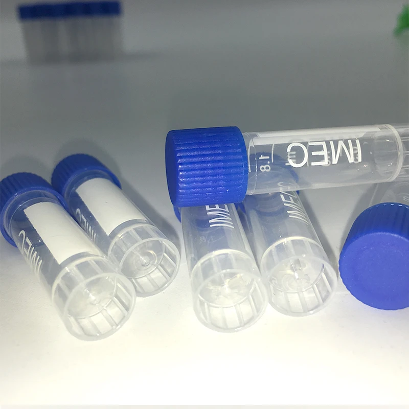 Centrifuge Tube 1.8ml Plastic 100PCS With Blue Screw Cap