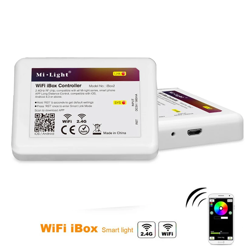 

Mi Light DC 5V WiFi iBox LED Controller Smart Night light 2.4G Wireless WiFi rgb Controller For Mi Light LED Bulb Lamp Lighting