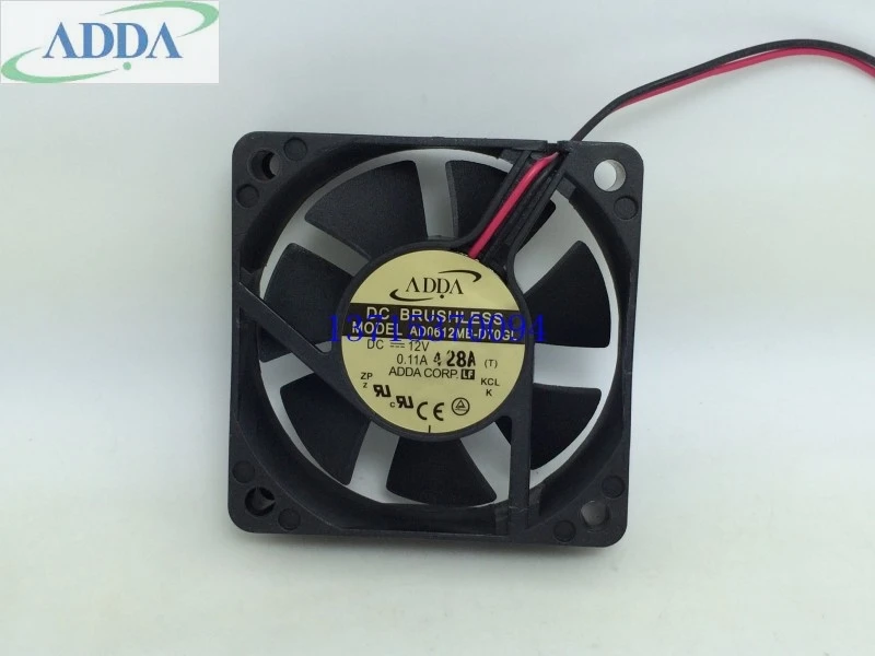 

FOR ADDA AD0612MB-D70GL 6015 DC 12V 0.11A 60*60*15 mm DVR fan power supply fan