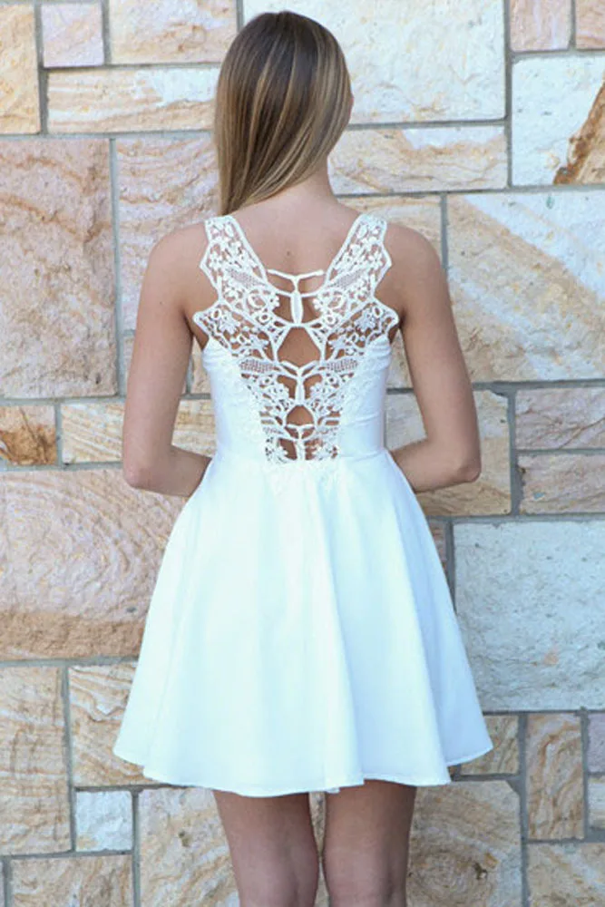 white formal skater dress