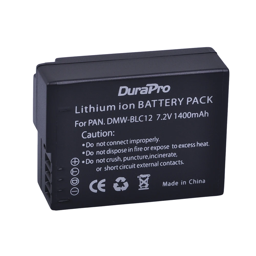Аккумулятор DuraPro для Panasonic DMC GH2 G5 G6 FZ1000 FZ200 1400 мА · ч BLC12E BLC12 BP DC12 DC12U с аккумулятором