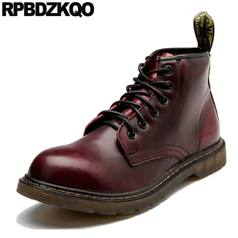 burgundy shoe boots