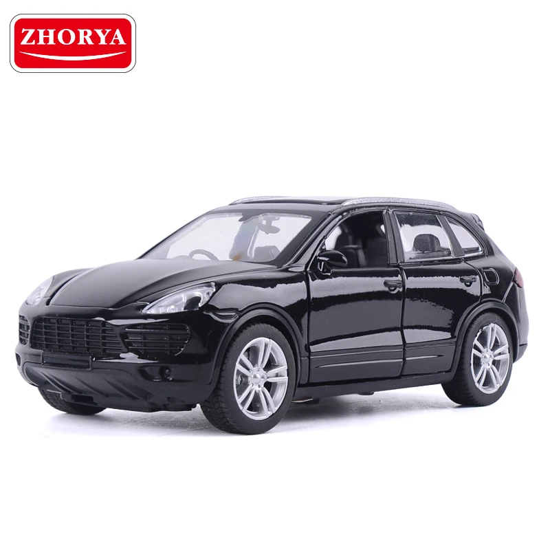 Zhorya 1/32 Scale High Simulation Diecast Cars Porsches Automobile Model with Light and Music Car Toys for Children Doors Open |