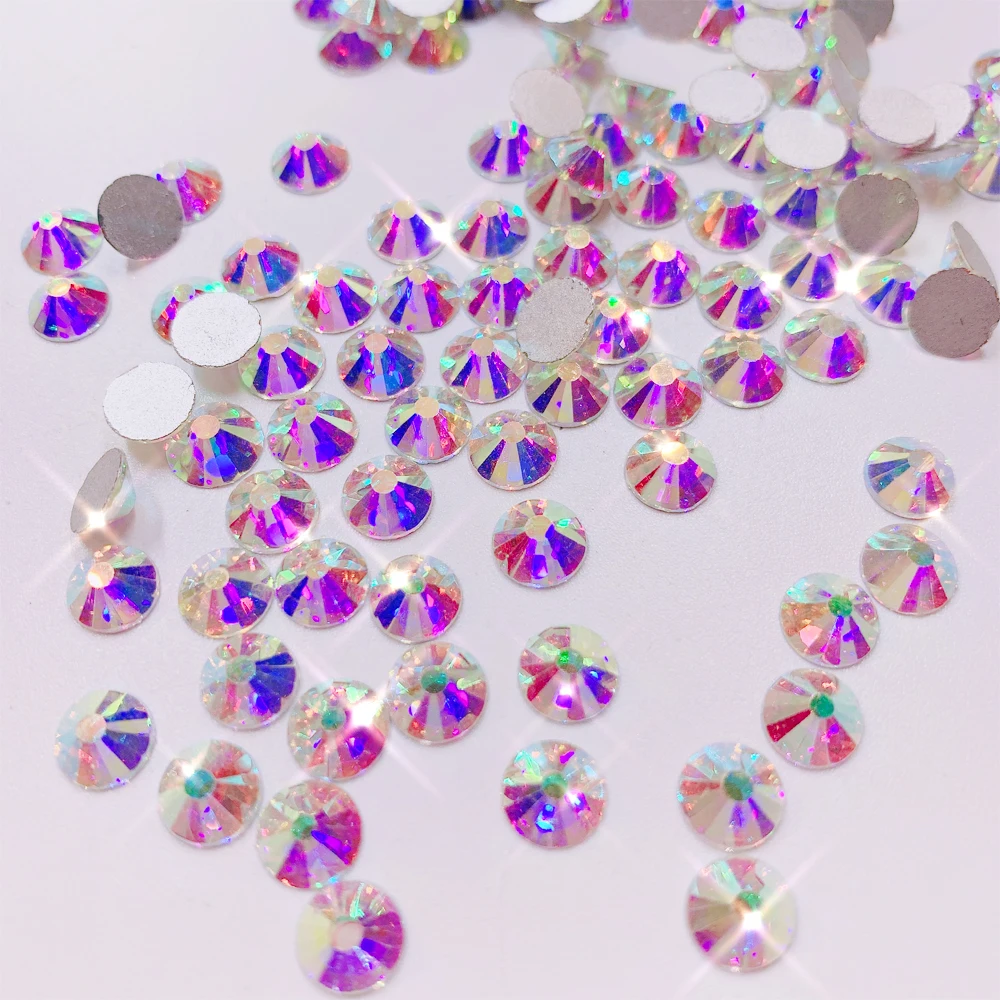 

1.5mm ss4 Crystal Flat Back Chameleon Nail art Glass Rhinestone Charms 3D Glass Nail Art Decorations Gems
