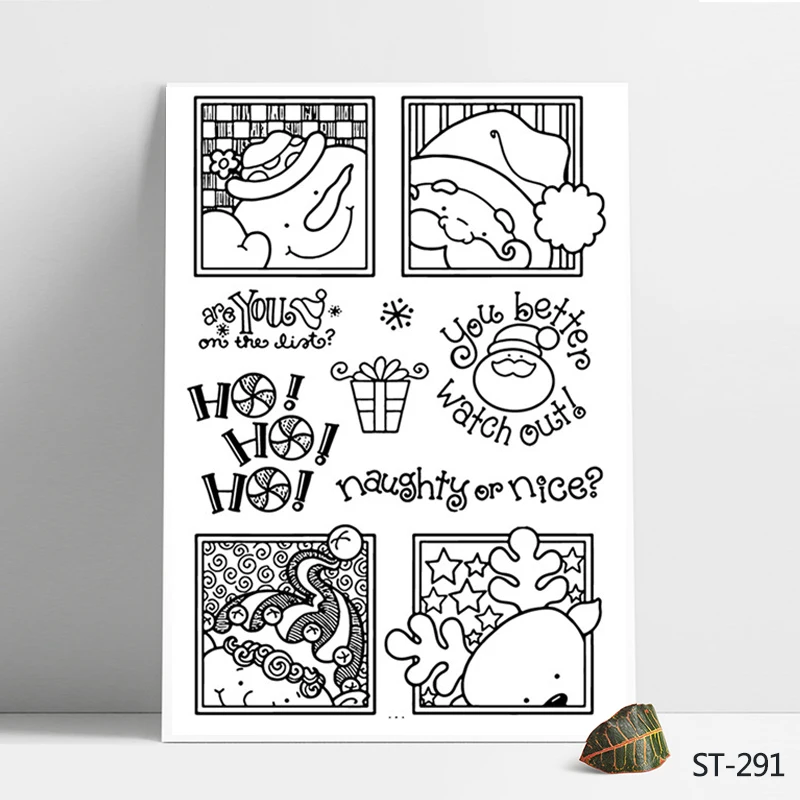 

Happy Christmas Transparent Clear Stamps/Silicone Seals for DIY Scrapbooking photo album Card Making Stencil Size 11*16cm