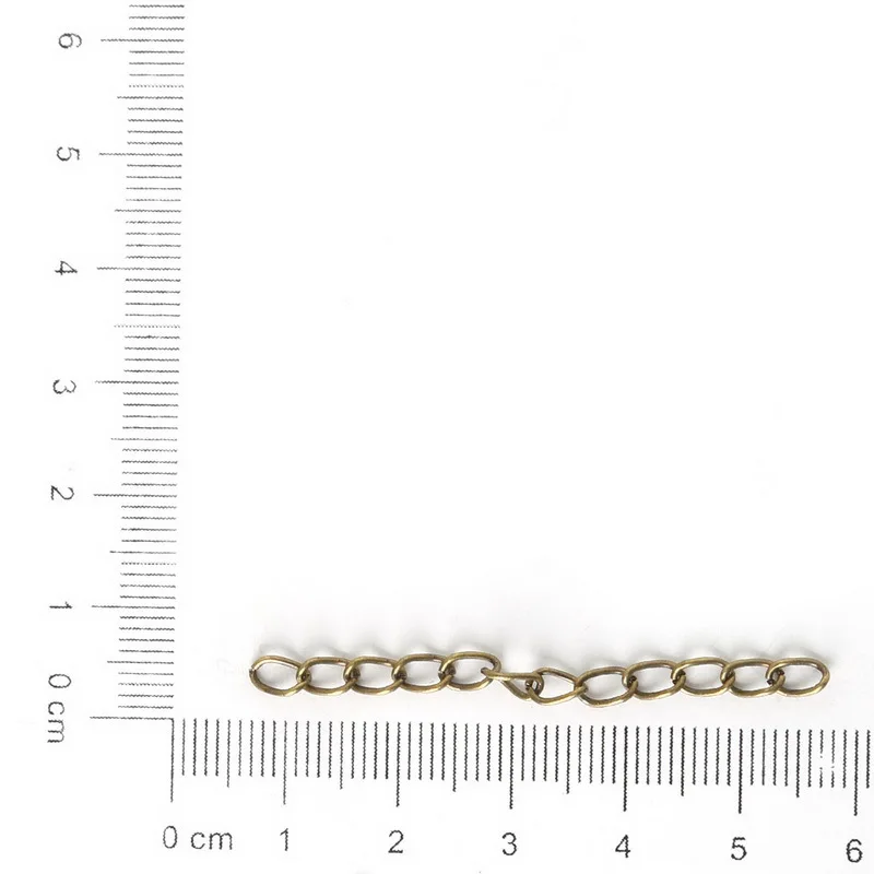 100 шт./упак. богатый Цвет металл оптом хвостовых цепей на расширение цепочки для Браслеты Цепочки и ожерелья серьги "сделай сам" для изготовления ювелирных изделий - Цвет: Bronze 4x50mm