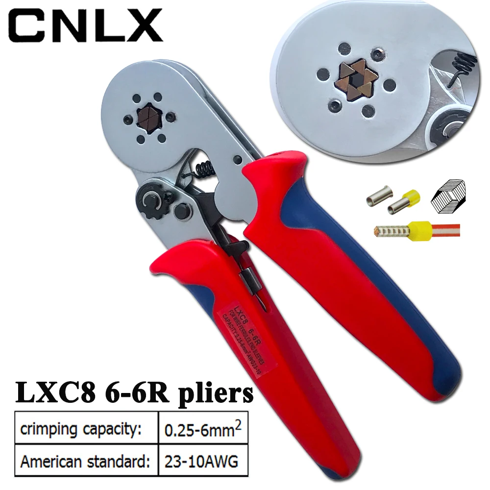 LXC8 6 6R обжимные плоскогубцы электронные трубчатые клеммные коробки мини