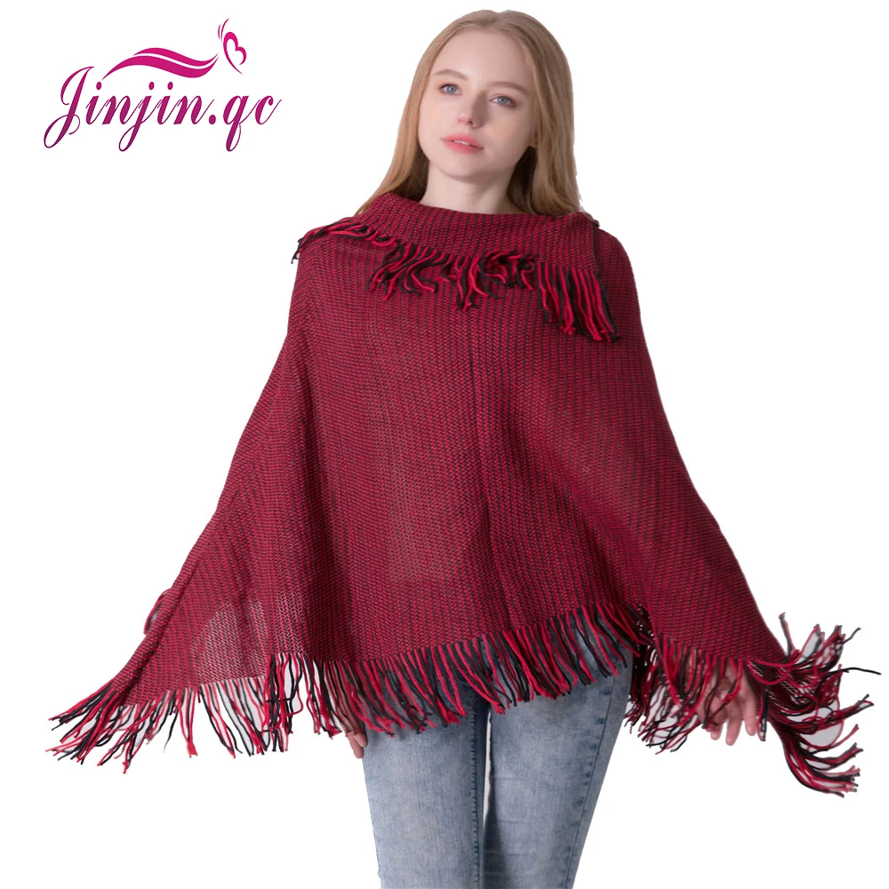 Jinjin.QC Women Patchwork Poncho Fashion Arylic Pashmina Cover up Echarpe Foulard Femme Bandana Bunfanda Mujer Drop Shipping