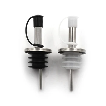 

Newest Stainless Steel Oil Bottle Spout Pourer/Mouth With Stopper Flask Dry Red Wine Pot Bottle Cork Plug Olive Pourer Dispenser