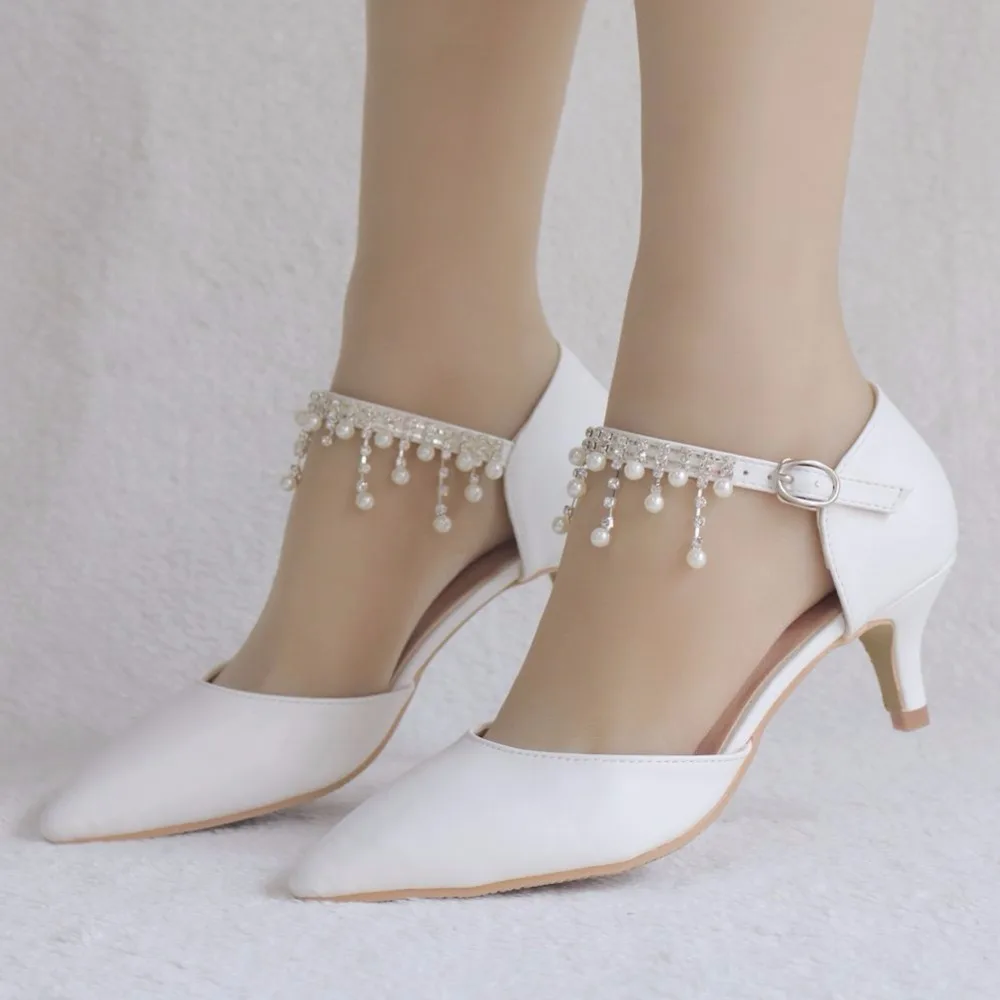 Летние женские босоножки на высоком каблуке со стразами; белые тонкие туфли с острым носком на тонком каблуке 5 см; стразы; женская обувь mary Jane