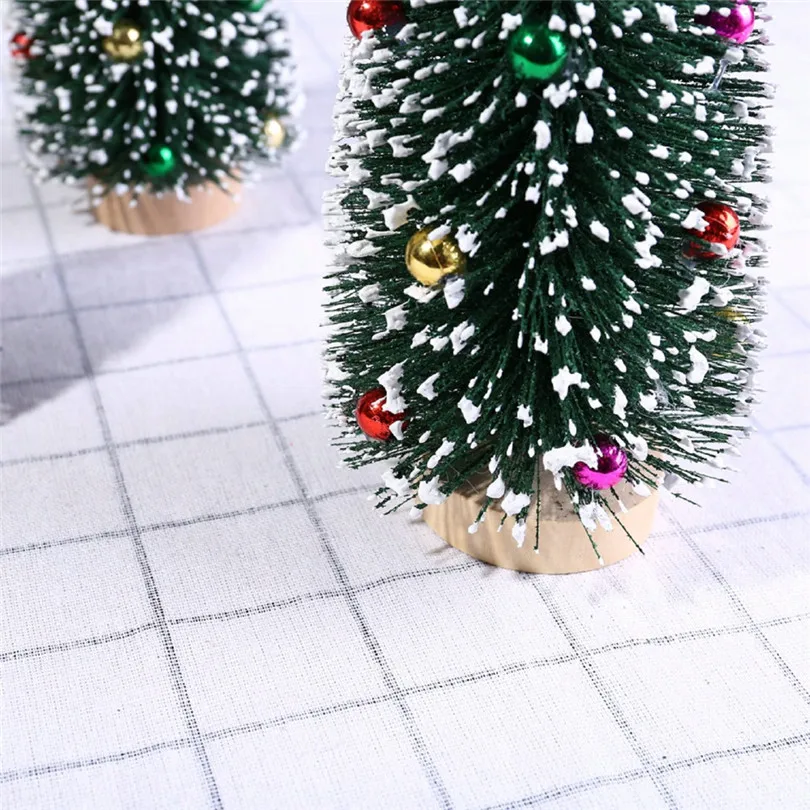 Christmas Tree Mini Pine Tree Christmas Decorations For Home Wood Xmas Gift New Year Decoration Table DIY Navidad 20OR2915