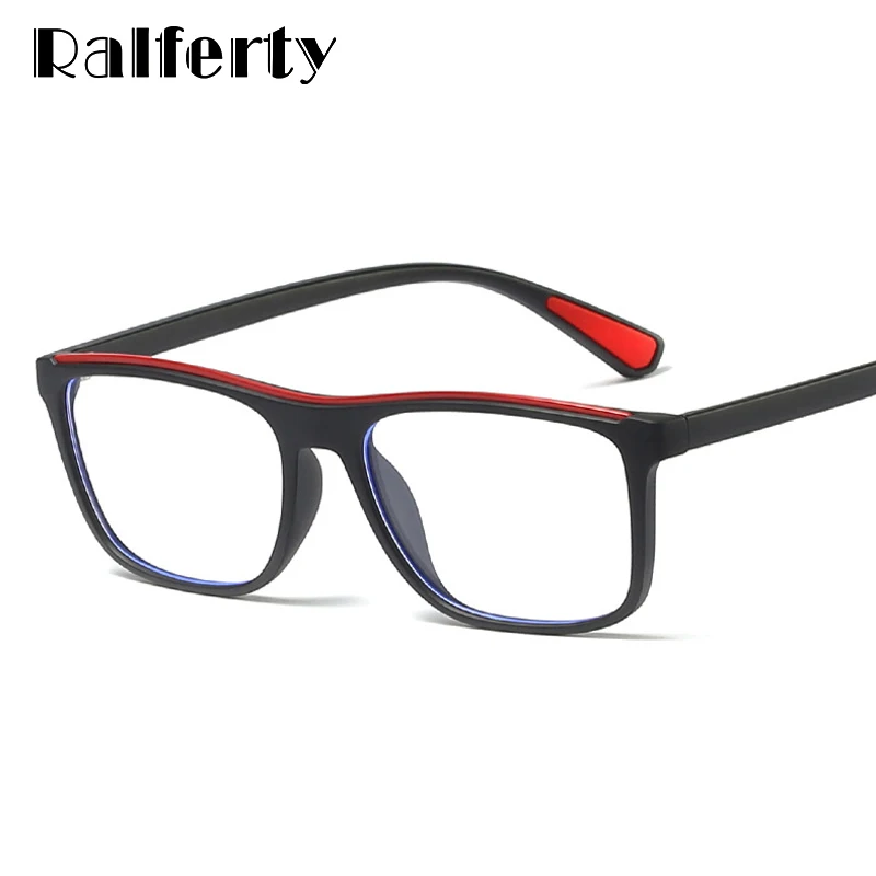 Ralferty, квадратные очки, оправа для мужчин и женщин, дизайнерские, TR90, анти-синий светильник, очки, очки, по рецепту, близорукость, oculo de grau, F8042