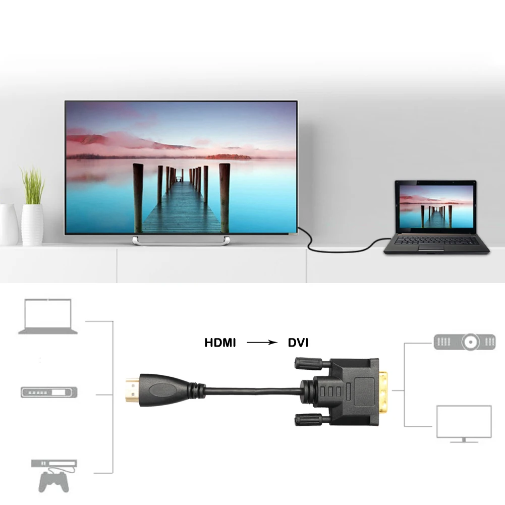 1m/1 8 m/3m/5m HDMI/DVI m/M внешний к монитор для мужчин Дисплей кабель с Micro HDMI мини