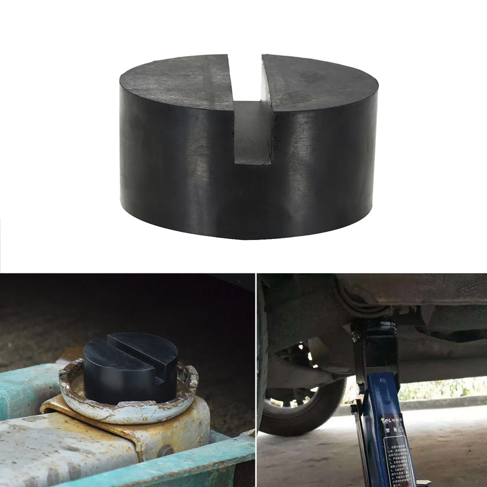 

Car Jacking Pad Block Rubber Slotted Block Jack Pad Trolley Floor Protector For Pinch Weld 6.5cm/2.56inch Diameter