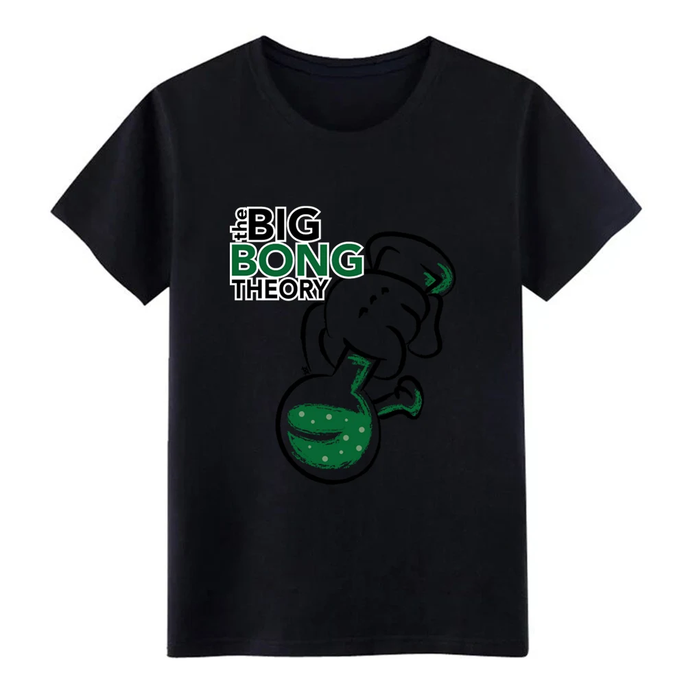 Мужская футболка из хлопка с круглым вырезом Cannabis bong the big theory 50/50 | одежда