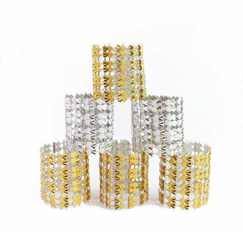

10pcs Napkin Ring Chairs Buckles Acrylic Heart Beads Wedding Event Decoration Crafts Rhinestone Bows Holder Party Supplies
