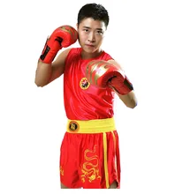 Women/Mens Boxing Shorts+Tank Tops Wushu Sanda/Muay Thai/Boxeo/MMA/Taekwondo