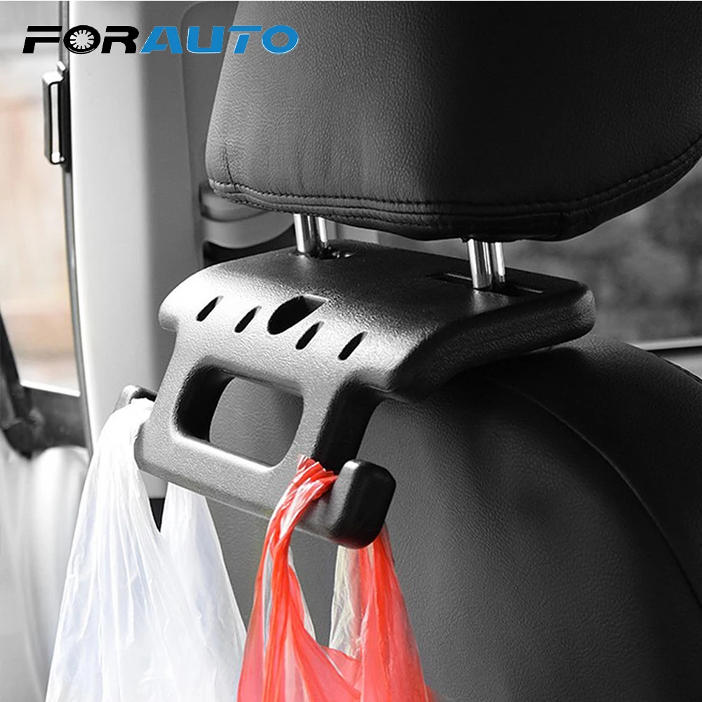 

FORAUTO Auto Car Back Seat Headrest Hanger Holder Hooks Clips For Bag Purse Cloth Grocery Automobile Interior Accessories