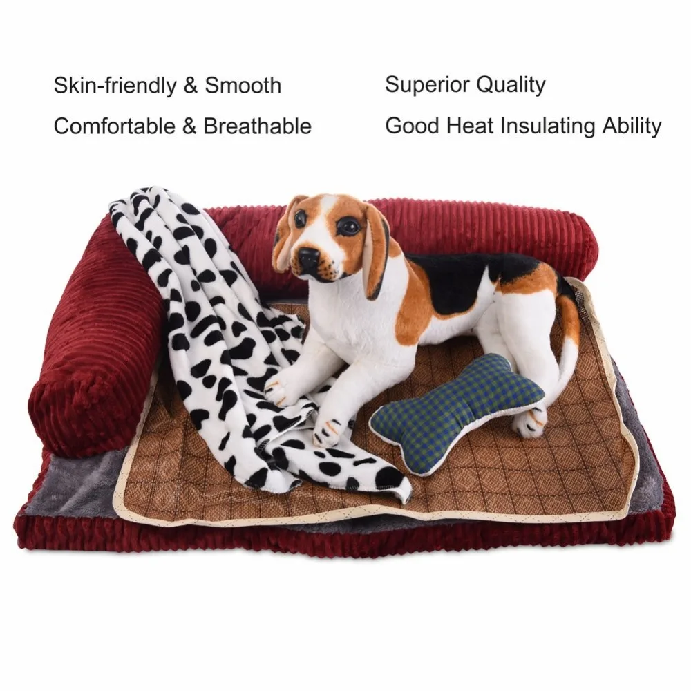 Gomaomi Dog Bed Detachable Dog Sofa Pet Crate Pad Blanket