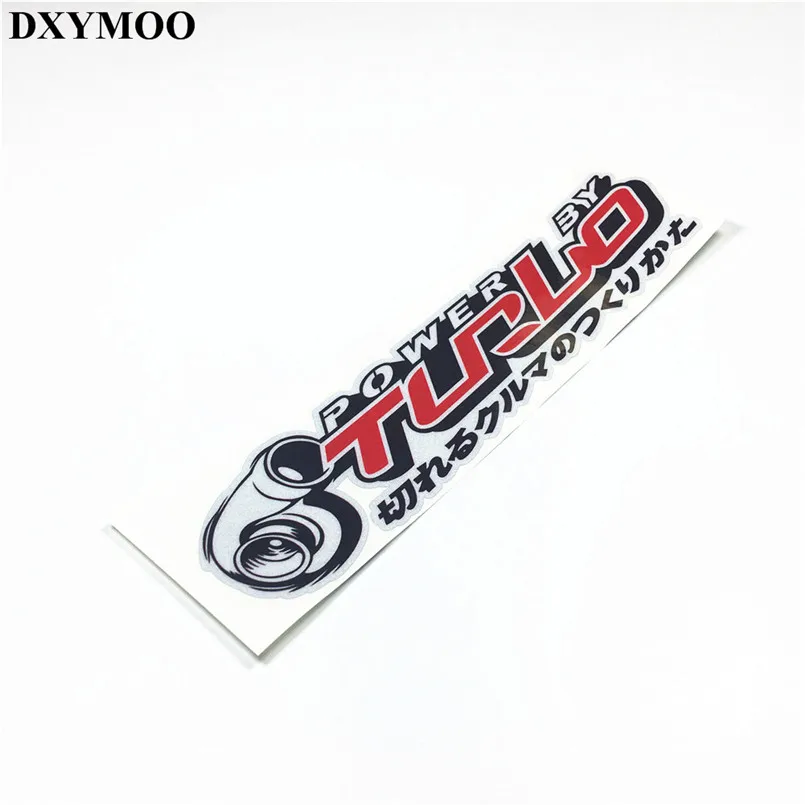 

Car Styling POWER BY TURBO Car Sticker Reflective Car Motorcycle Sticker Decals Vinyl Bumpers 220x50mm