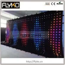 P180 4X7 м PC контроллер Клубное оформление сценический светодиодный видео занавес