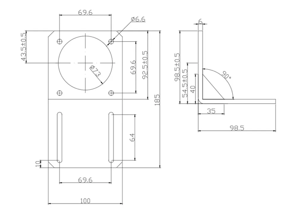 stepper motor bracket
