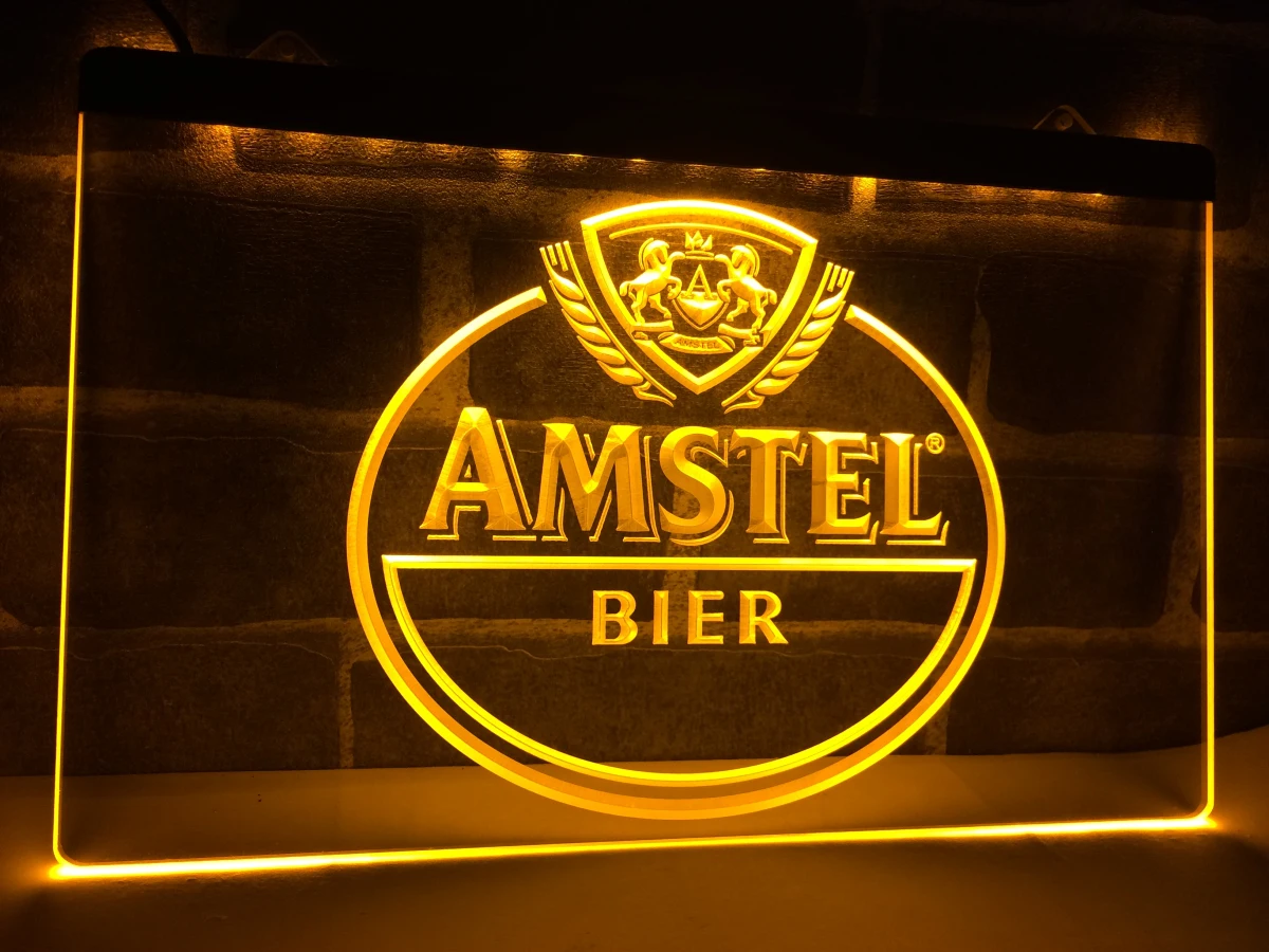LA024 Amstel пивной бар светодиодный неоновый светильник Знак Домашний Декор