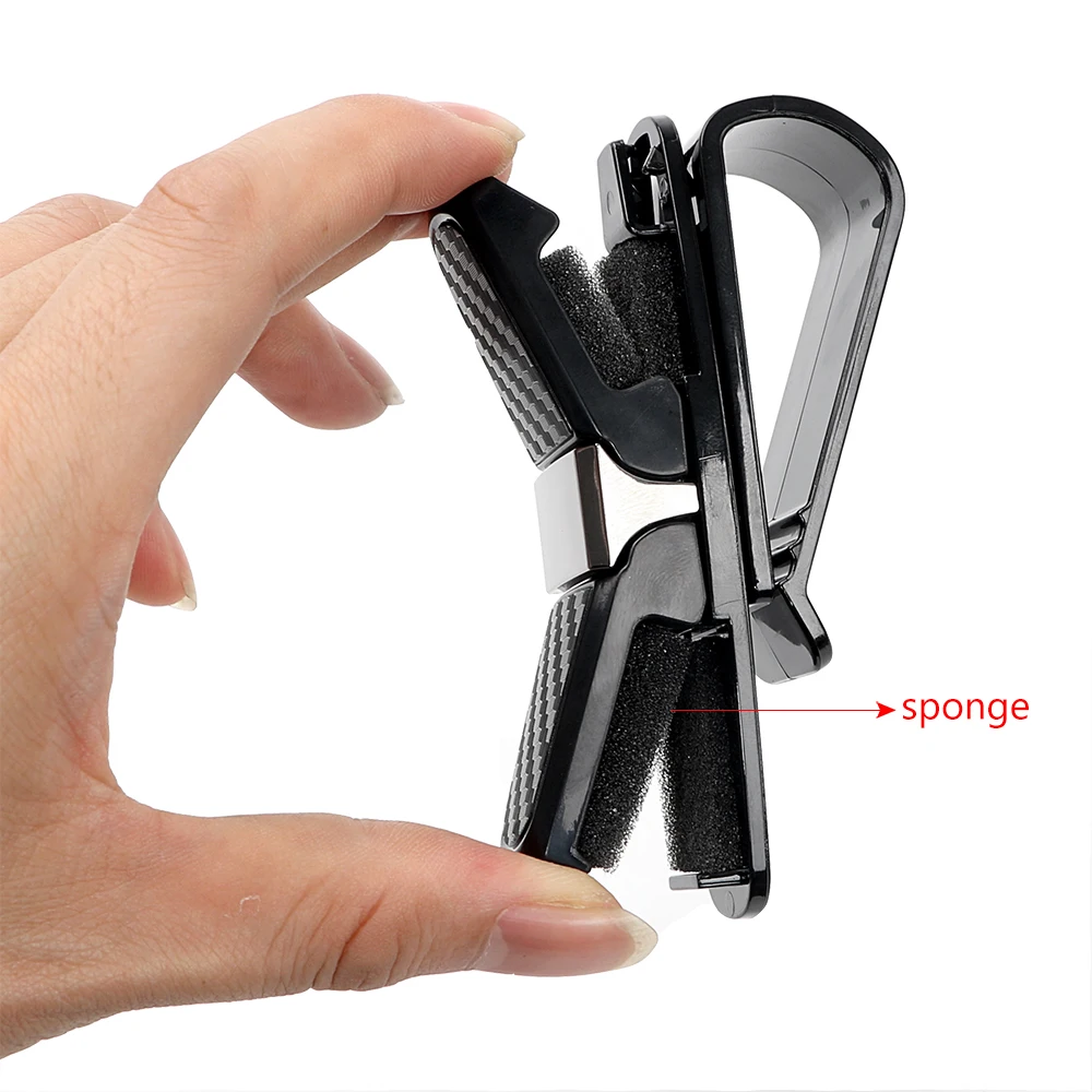 LEEPEE автомобиля солнцезащитный козырек зажим держателя солнечных очков Универсальный черный зажим для билетов, карточек крепеж Cip автомобиля чехлы для очков Портативный