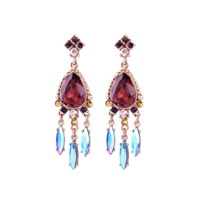 2 цвета черный и красный водослива серьги подарок ювелирные AliExpress Женская мода