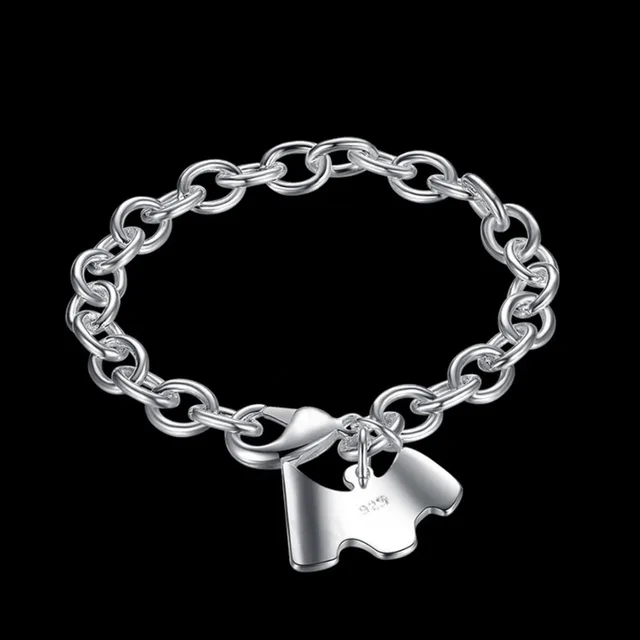 Vintage Antique Silver Jewelry Fashion Bracelets Shard Charm Vintage Antique Silver Jewelry Fashion Bracelets Shard Charm Cute Puppy Pandant Bracelet Bangle For Women Party