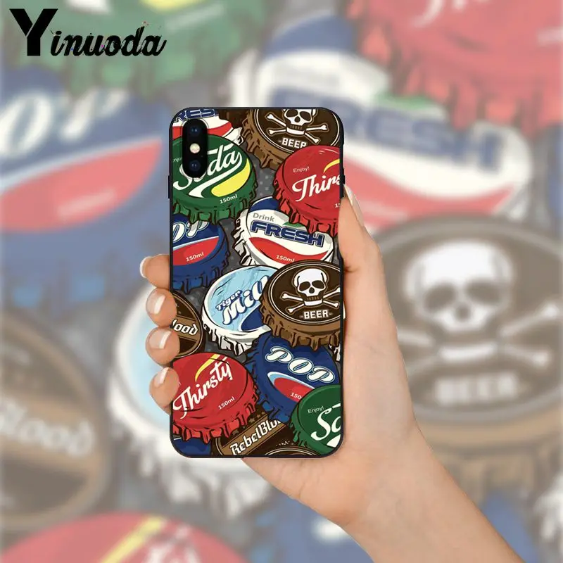 Yinuoda крышка бутылки и пива DIY Окрашенные красивые аксессуары для телефона чехол