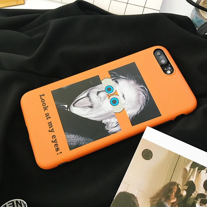 От Jenny Look at my eyes Coque для iPhone 6s Забавный чехол для iPhone 6 S p'lu's чехол для телефона для iPhone 7 7plus 8 8 plus X мягкий чехол