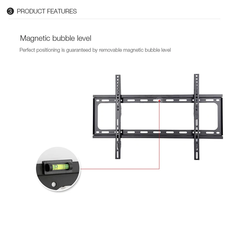Универсальный наклонный и фиксирующий плазменный ЖК светодиодный ultra HD ТВ Настенный Кронштейн подходит для 3"-65" Максимальная поддержка 35 кг вес